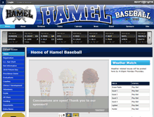 Tablet Screenshot of hamelbaseball.org